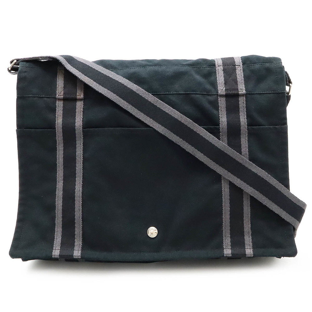 Hermes Four Toe Shoulder Bag Canvas Black